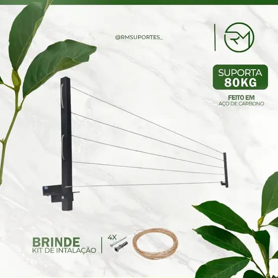 Varal Retrátil de Ferro Reforçado – Suspenso – Envio Imediato