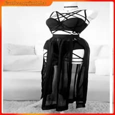 hotsale Mulher Gótico Saia De Praia Exterior Chiffon Sarong Cover-Up Roupa De Banho bigsale
