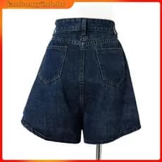 short alfaiataria feminino kit short alfaiataria feminino Shorts jeans de cintura alta escuro retrô para mulheres gordas