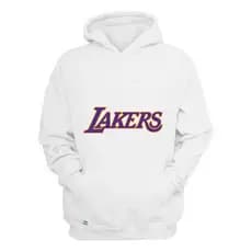 Casaco Moletom Canguru Basquete Lakers Jaqueta Com Capuz Basketball NBA