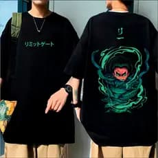 Camisa Oversized Streetwear Grande Camiseta Rock Lee Ninja Aldeia Da Folha Naruto Kunai Anime Geek Nerd
