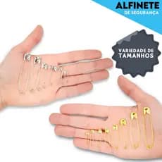 Alfinete de Segurança Ouro/Prata - Pacote com 100/50 Unidades - Aero