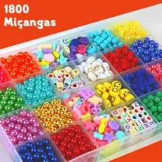 Miçangas e Letras Kit 1800 Peças Para Pulseirinha - AERO