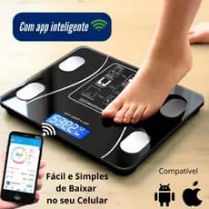 Balança Digital Bioimpedância Medidora Corporal Profissional Bioimpedancia Bluetooth