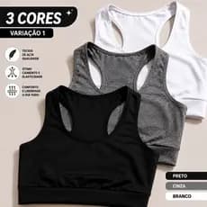 Kit 3 Top Fitness Feminino Academia Treino Roupas Esportivas Femininas Nadador
