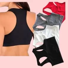 Kit 3 Ou Apenas 2 Top Fitness Feminino para Malhar Suplex Moda Academia sem Bojo