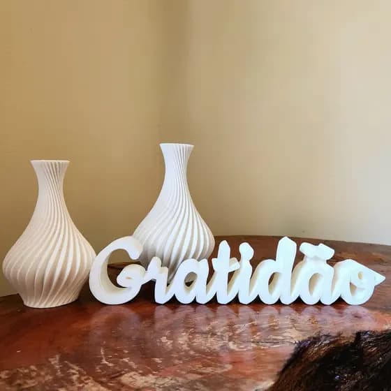 ENFEITE LUXO GRATIDÃO Decoração para Sala Mesa quarto escritorio para seu lar