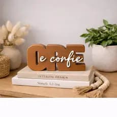 Decoração Letreiro “Ore e Confie” – Mensagem para sua Casa| Presente Religioso e Cristão