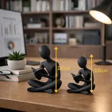 Escultura Leitor Minimalista  – Decoração Moderna para Casa e Escritório - Presente para sua casa