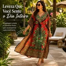 Kaftan longa indiana/Vestido longo indiano/Moda praia/ Tamanho Único Veste M ao GG