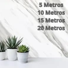 Papel de Parede Marmorizado Branco Impermeável Auto Colante Mármore Sala Cozinha Banheiro
