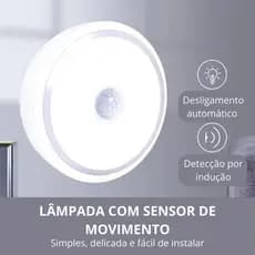 Lâmpada Inteligente com sensor de presença Led Luminária para quarto sala escada Luz de Emergência