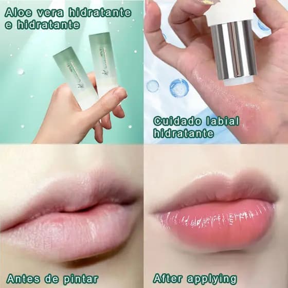 Bálsamo Labial Incolor Proteção Hidratante Anti-Rachado duradouro cosméticos de protetor labial
