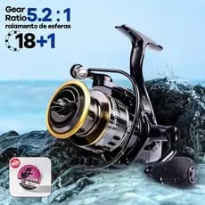 Carretel De Pesca Profissional 18 + 1BB 5 ; 2 1 De Metal Para Mão Esquerda E Direita