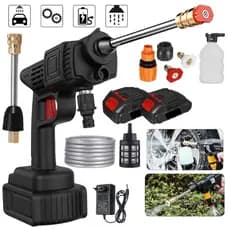 Lavadora de Alta Pressão Sem Fio Portátil Recarregável Carros e Jardins Pistola Lavajato Residêncial Bivolt