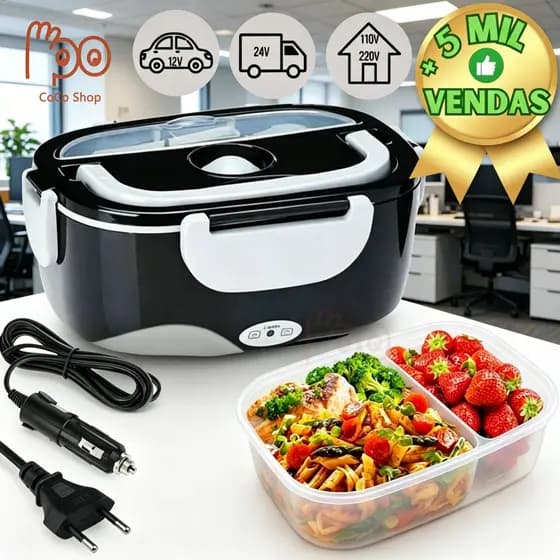 Marmita Elétrica Veicular Tomada Bivolt 110V/220V E 12V/24V - Marmita Térmica Para Comida