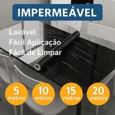 Adesivos de cozinha Resistente a Agua/Óleo/Fogo/Alta Temperatura - Usável em fogão/armário/porta Inovação com Filme