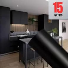 Papel Adesivo Preto 5 / 10 /15 ou 20 METROS X 45CM Adesivo Para Parede Moveis Geladeiras Eletrodoméstico--Envio imediato