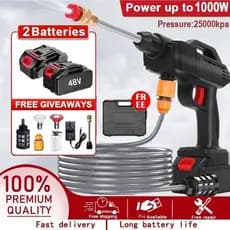 Lavadora de Alta Pressão Bivolt Portátil Profissional Sem Fio Recarregável Original - Envio Imediato