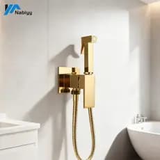 Ducha Higiênica Quadrada Super Luxo Metal Completa