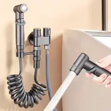 KIT BANHEIRO Ducha Higiênica Duas Saídas De 1/2 Válvula Dupla Conjunto De Pulverizador