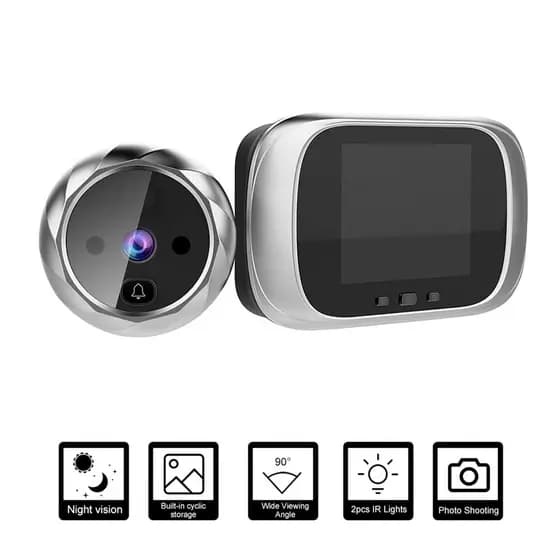 Visualizador De Porta Digital Olho Mágico Câmera Sino 2.8 Polegada Tela LCD Visão Noturna Monitoramento Tiro Para Segura