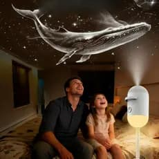 2 Em 1 Mini Galaxy Star Projector Night Light-Lâmpada Ambiente De Céu Estrelado Para Dormir E Decoração No Quarto