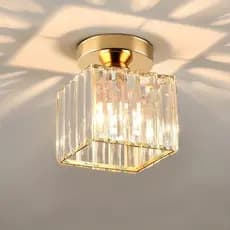 Lâmpada Led Moderna Para Corredor Com LumináRia De Teto De Cristal Para Corredor Varanda 3 Cores 110V-220V~