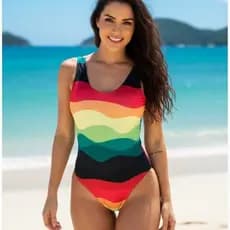 Body Maiô Biquini Feminino Com Decote nas Costas e Forro na Parte do Busto Ideal Para Piscina ou Praia