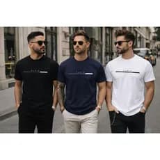 Kit 3 Camisetas Masculina Estampada Estilosa 100% Algodão