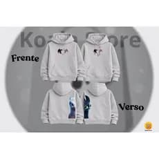 Kit Casal 2 Moletons Canguru Estampa Combinando Dragões