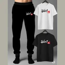 Kit Conjunto Calça Jogger Moletom Flanelada + 2 Camisetas Cristão Masculino Academia Gospel Envio !!