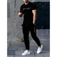 Moletom Calça + Camiseta Estampada New York Estiloso Masculino Premium de Algodão