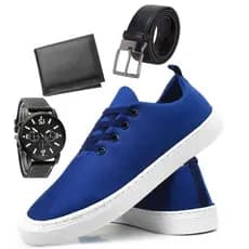 Sapatenis Masculino Azul Marinho Moderno Estiloso Dia a dia + Acessórios Da Moda Masculino