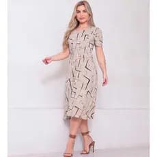 Vestido Feminino Evangélico Casual Elegante Manga Bufante Gola Redonda Cinto Removível Confortável Moda Feminina