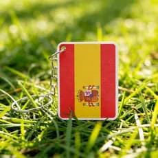 Chaveiro Bandeira da Espanha Copa do Mundo MDF Brinde para Confraternizações - Kit de 100 unidades