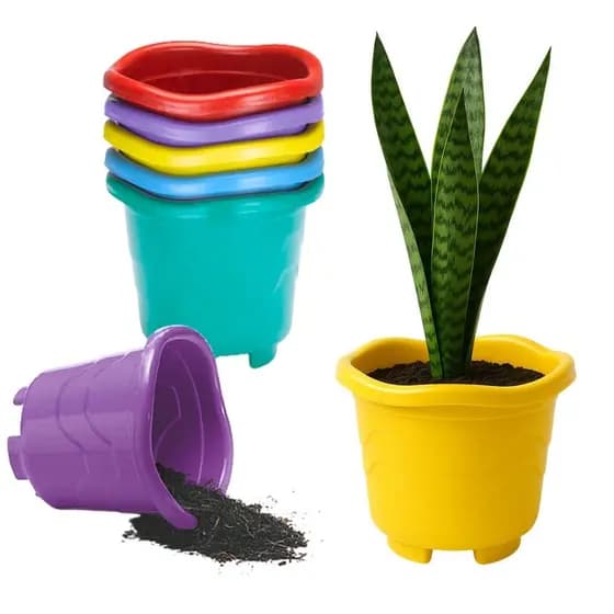 Kit 12 Vasos Plástico 500ml Pequenos para Suculentas, Cactos, Ervas e Mini Plantas
