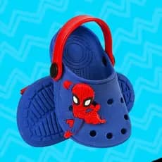 Sandália infantil para meninos Babuche Homem aranha Papete confortável