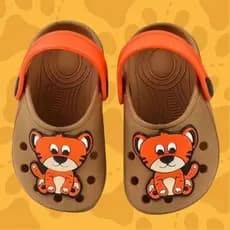 Sandália Infantil Masculino Babuche Para Menino Papete  Tigre Bebê Confortável