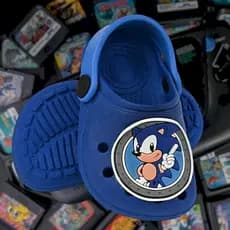 Sandália Infantil Masculino Babuche Para Menino Papete Sonic Confortável