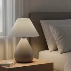 Abajur com Cúpula De Tecido Luminaria Bivolt Quarto Sala Escritório Adulto Infantil Varias Cores
