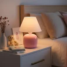 Abajur Luminária Cerâmica Com Cúpula para Decoração Quarto Sala Escritório Infantil Adulto