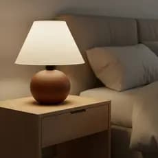 Abajur de Cerâmica com Cúpula Luminária para Sala Quarto Escritório