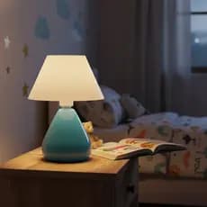 Abajur Luminária Gota de Cerâmica com Cúpula Decoração Sala Quarto Escritório
