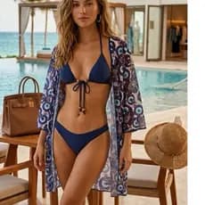 saída de praia kimono  olho grego