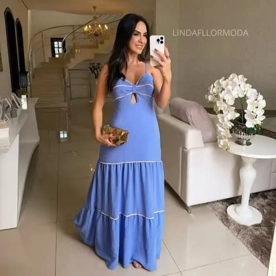 Vestido longo de alça2025 H-4
