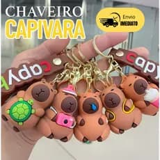 Chaveiros Emborrachado Premium Capivara Capybara capivarinha fofa