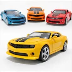 Miniatura Carrinho de Ferro Camaro Abre Capô E Porta 1:32 a Fricção Colecionáveis Presente Coleção