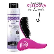 Gloss Mágica Do Liso Blond 1l E Brinde Escova Hair Extrattus
