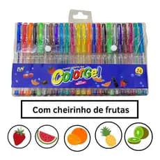 KIT 6/10/12/24 Caneta Gel Colorgel Canetinhas Coloridas Perfumadas